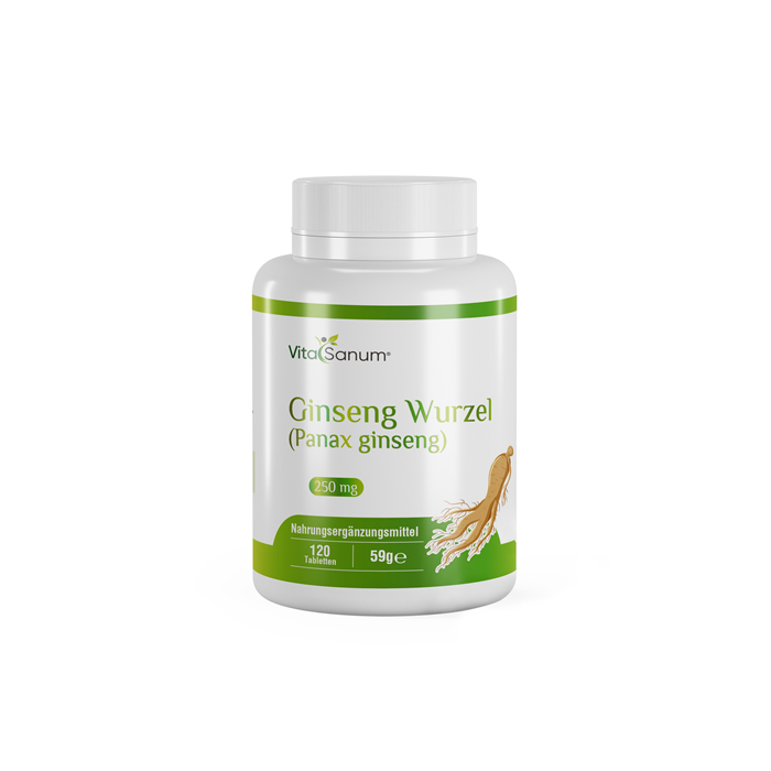 VitaSanum® - Ginseng Wurzel (Panax ginseng) 250 mg 120 Tabletten VitaSanum® - Ginseng Wurzel (Panax ginseng) 250 mg 120 Tabletten